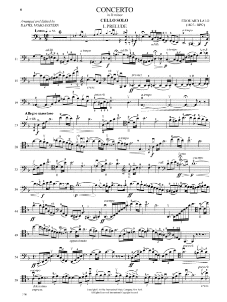 Cello Concerto In D Minor, Commentary And Preparatory Exercises