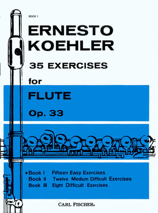 Book cover for 35 Exercises for Flute, Op. 33 - Book I