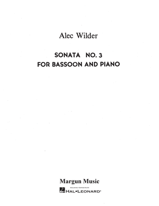 Book cover for Sonata No 3 for Bassoon and Piano