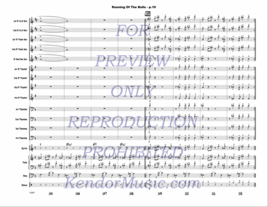 Running Of The Bulls Jazz Ensemble scores gallery preview page 20