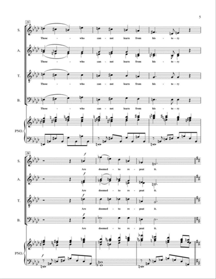 In Times of War (A Prayer for Peace Choir scores gallery preview page 5