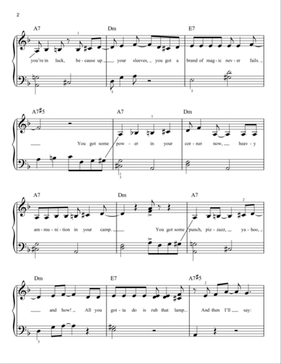 Friend Like Me (from Aladdin) (2019) Easy Piano scores gallery preview page 2