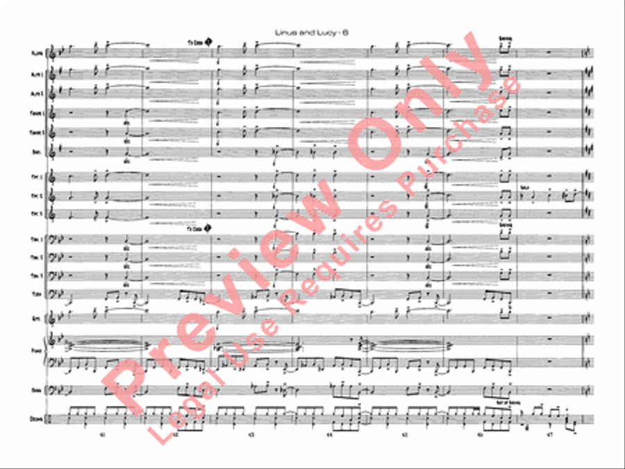 Linus and Lucy Jazz Ensemble scores gallery preview page 8