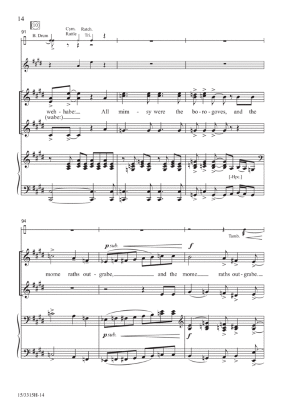 Jabberwocky SSA scores gallery preview page 14
