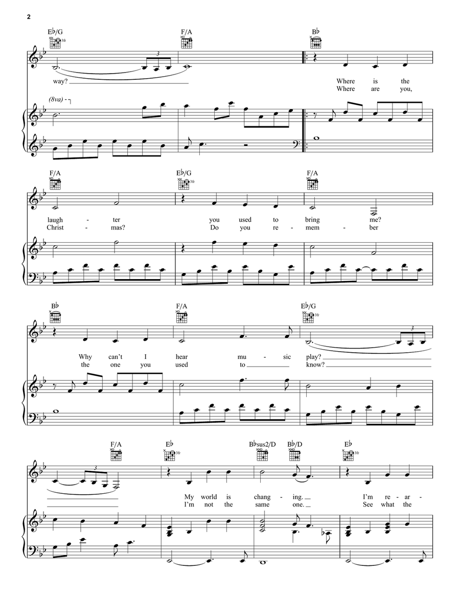 Where Are You Christmas? (from How The Grinch Stole Christmas) Guitar scores gallery preview page 2