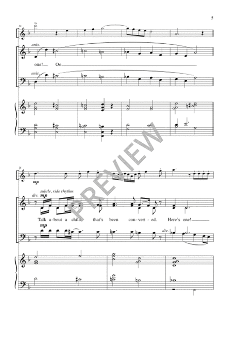 Here's One 4-Part scores gallery preview page 5