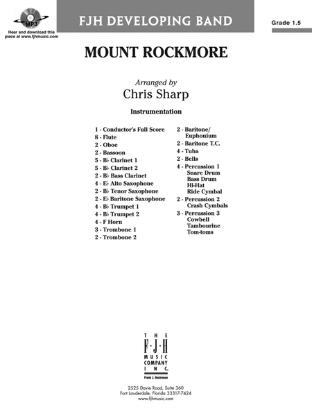 Mount Rockmore: Score