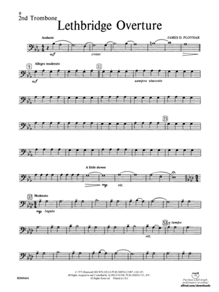 Lethbridge Overture: 2nd Trombone