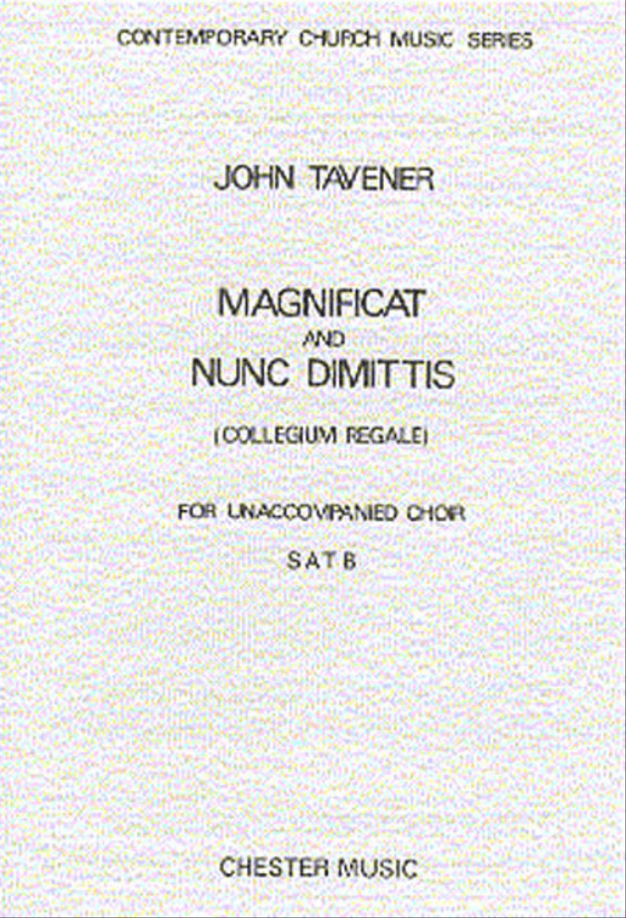 Magnificat and Nunc Dimittis (Collegium Regale) 4-Part scores gallery preview page 1