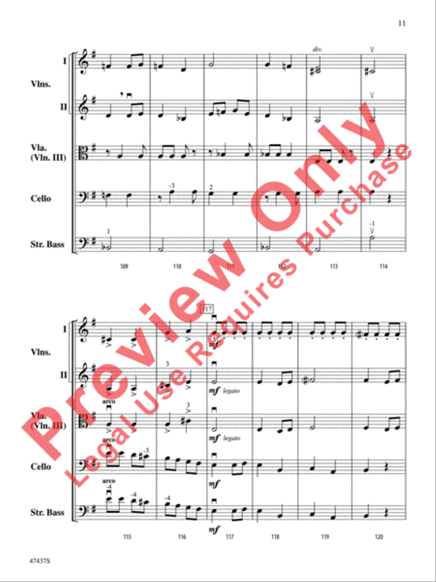 Dance of the Red Dragons String Orchestra scores gallery preview page 12