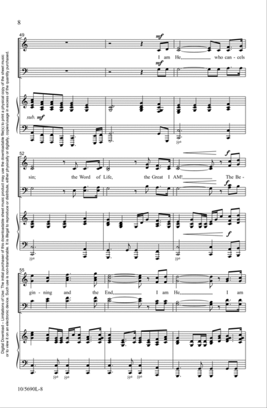 I Am He! I Am He! 4-Part scores gallery preview page 8