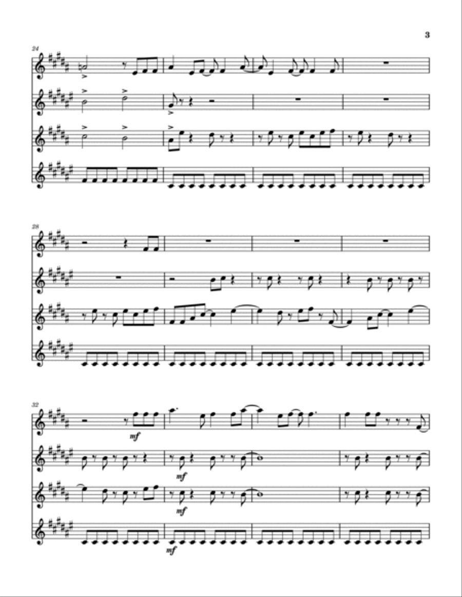 Shakedown Saxophone Quartet scores gallery preview page 4