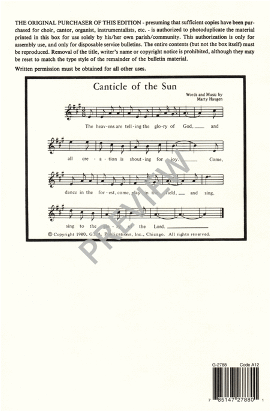 Canticle of the Sun 4-Part scores gallery preview page 12