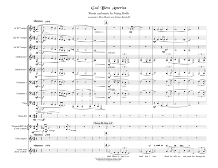 God Bless America God Bless America Small Ensemble scores gallery preview page 2