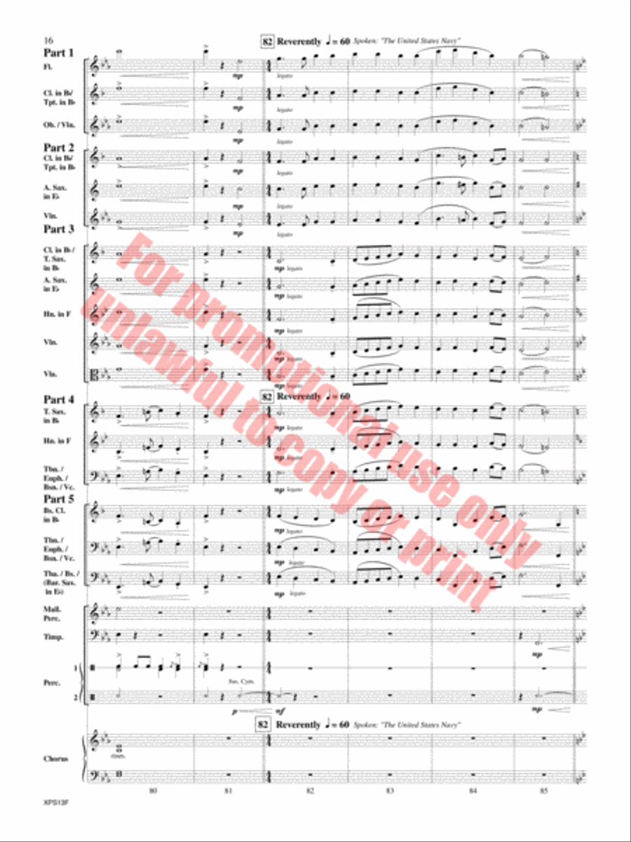 Armed Forces The Pride of America! Concert Band scores gallery preview page 17