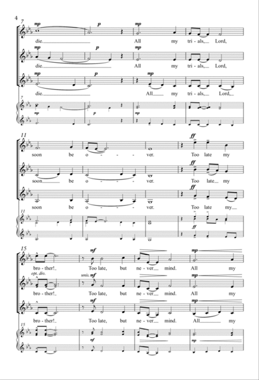 All My Trials All My Trials SSA scores gallery preview page 2