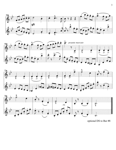 L'Hymne du Pape-Bb Clarinet-Bass Clarinet duet image number null