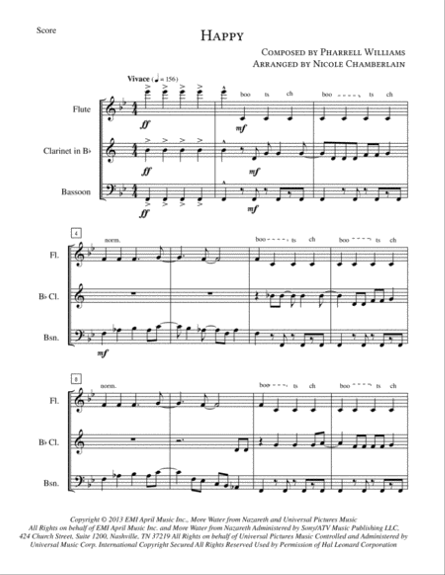 Happy Happy Woodwind Trio scores gallery preview page 3