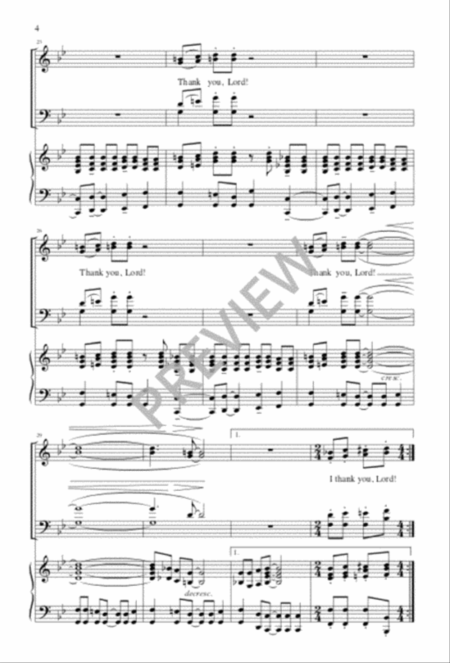 Thank You, Lord 4-Part scores gallery preview page 5
