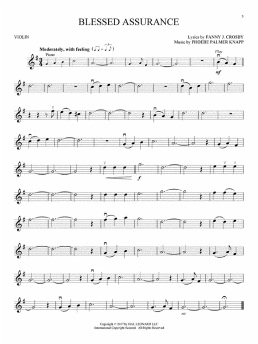 Gospel Hymns for Violin Flute Solo scores gallery preview page 4