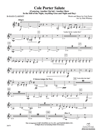 Cole Porter Salute: B-flat Bass Clarinet