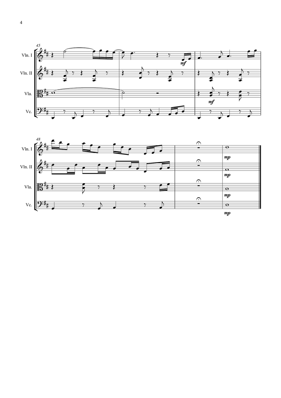 Love Is An Open Door String Quartet scores gallery preview page 4