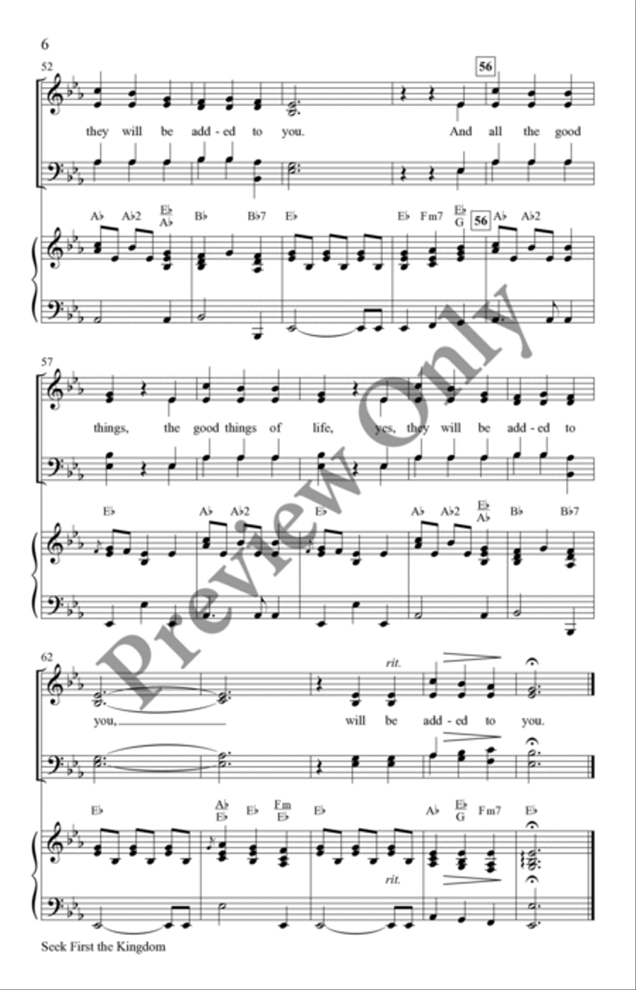 Seek First the Kingdom 4-Part scores gallery preview page 6