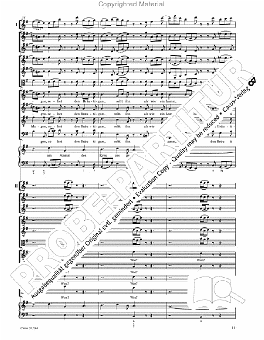 St. Matthew Passion (Matthaus-Passion) 4-Part scores gallery preview page 13