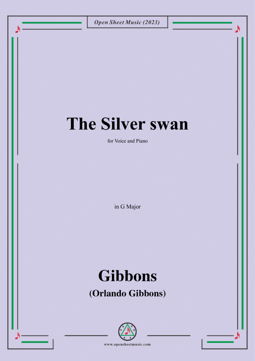 O. Gibbons-The Silver swan,in G Major