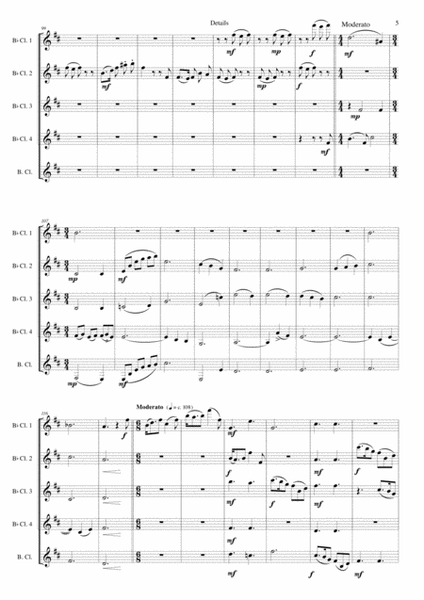 Details for clarinet quintet (4 B flats and 1 Bass) image number null