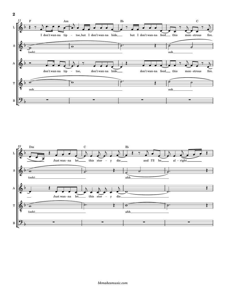 We Can't Be Friends (Wait For Your Love) 4-Part scores gallery preview page 3