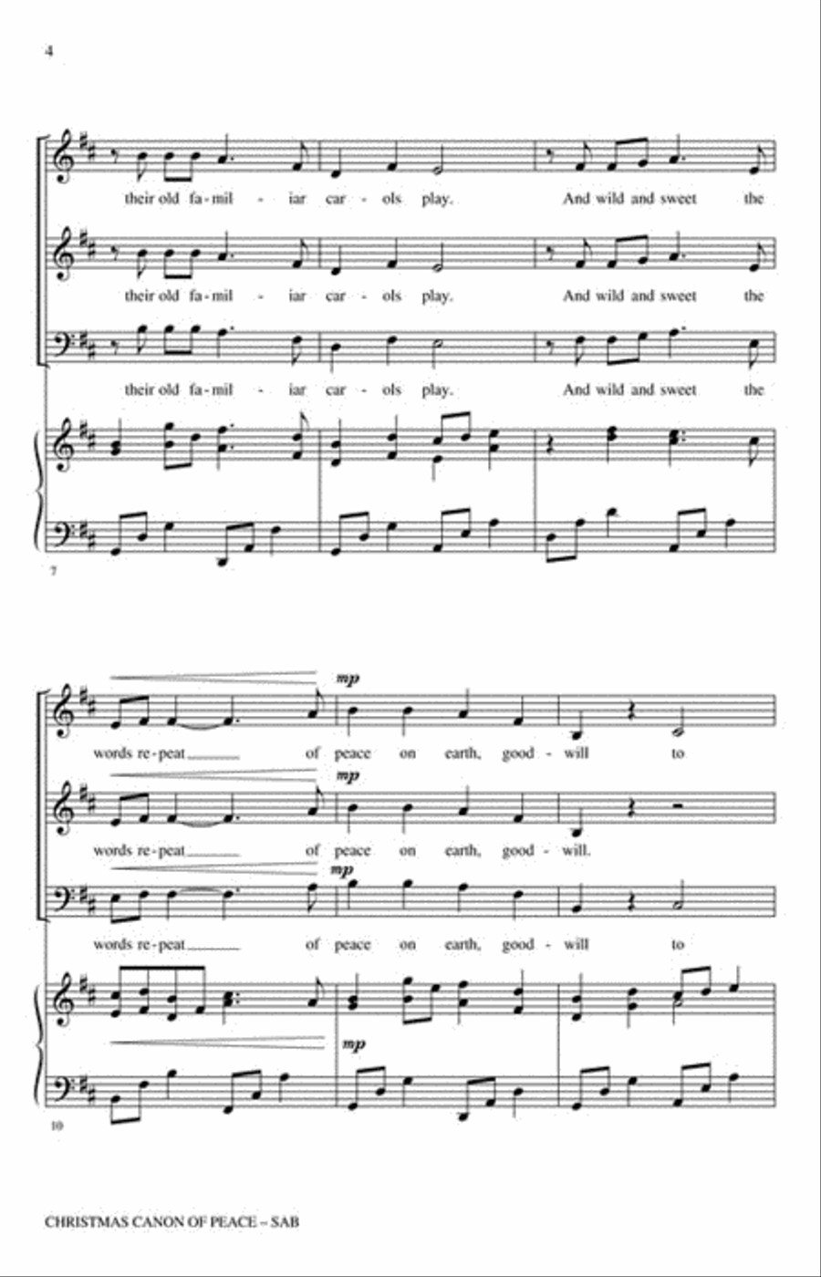 Christmas Canon of Peace Christmas Canon of Peace 3-Part scores gallery preview page 3