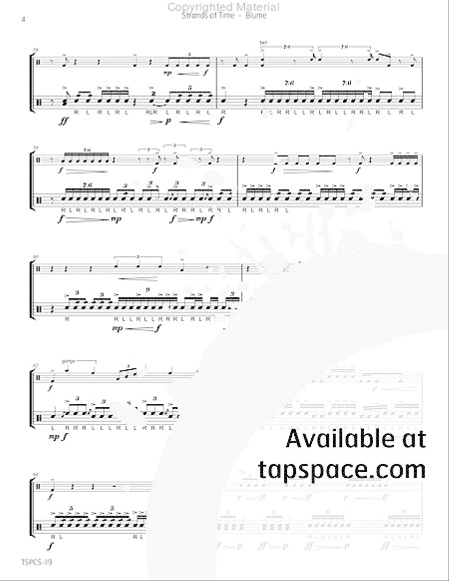 Strands of Time Percussion scores gallery preview page 9