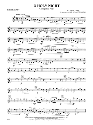 O Holy Night (Cantique de Noel): 1st B-flat Clarinet