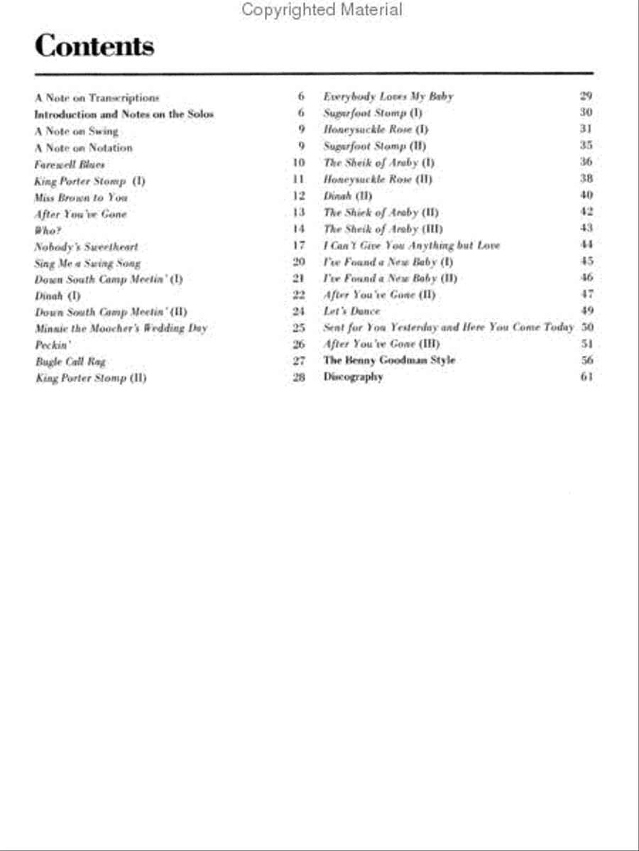 Benny Goodman – Jazz Masters Series B-Flat Clarinet scores gallery preview page 2