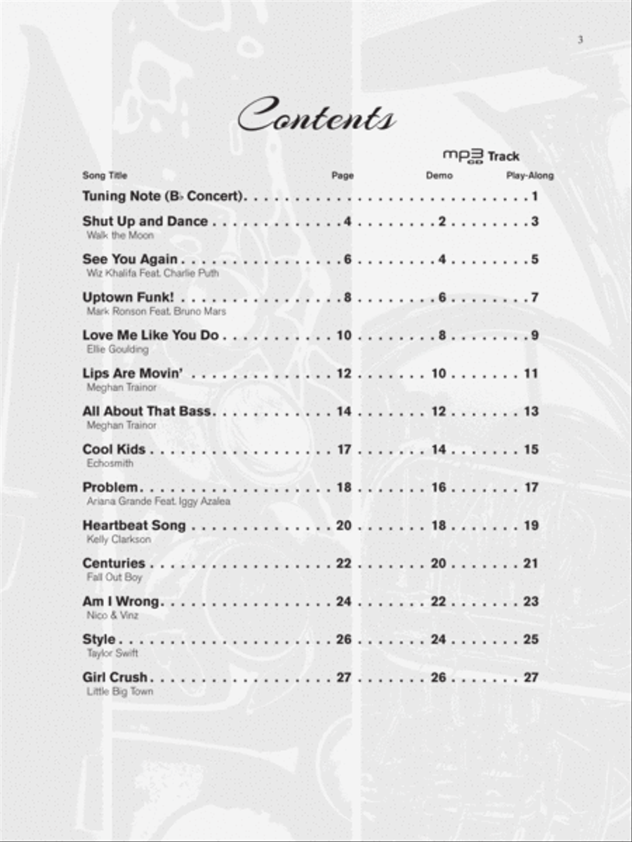 Top Pop & Rock Hits Instrumental Solos Alto Saxophone scores gallery preview page 2