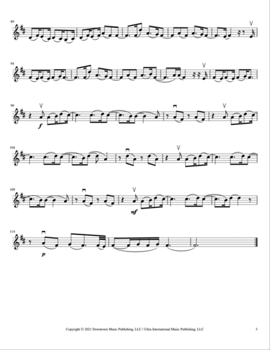 Runaway Violin Solo scores gallery preview page 3
