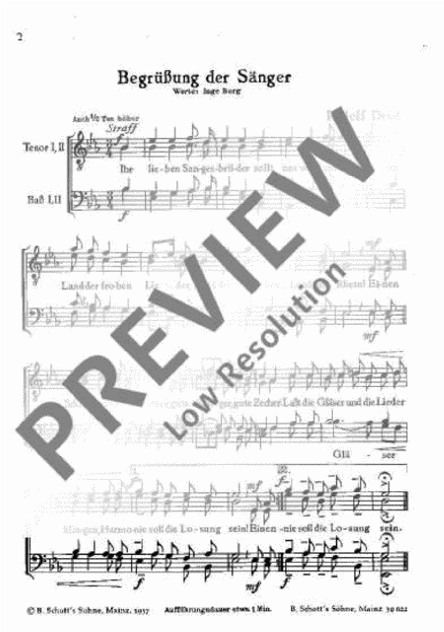 Sängerspruch des SB Rheinland-Pfalz / Begrüßung der Sänger TTBB scores gallery preview page 3