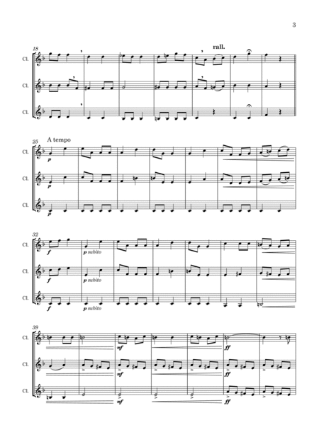 Derlin Din Din (for Clarinet Trio) image number null