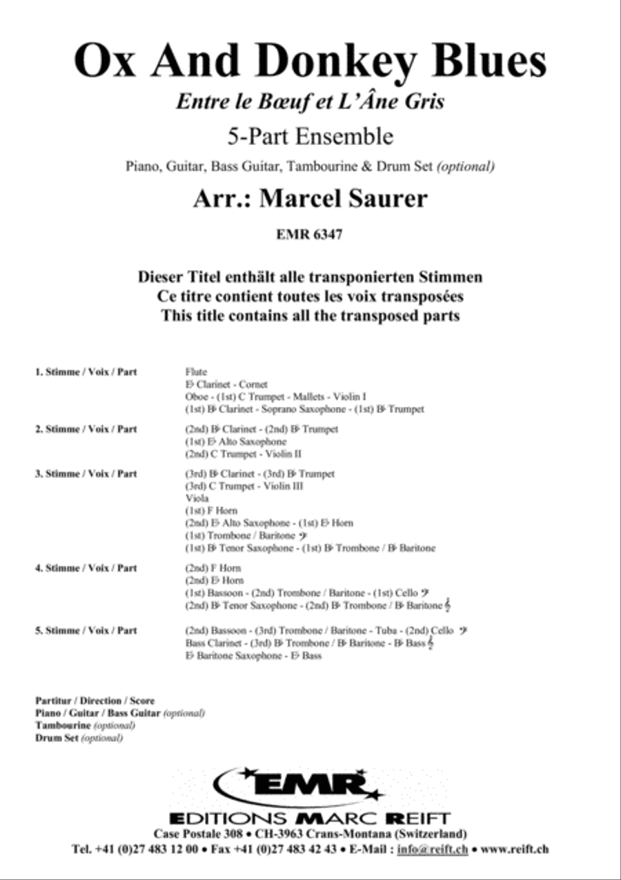 Ox And Donkey Blues Ox And Donkey Blues Concert Band scores gallery preview page 2