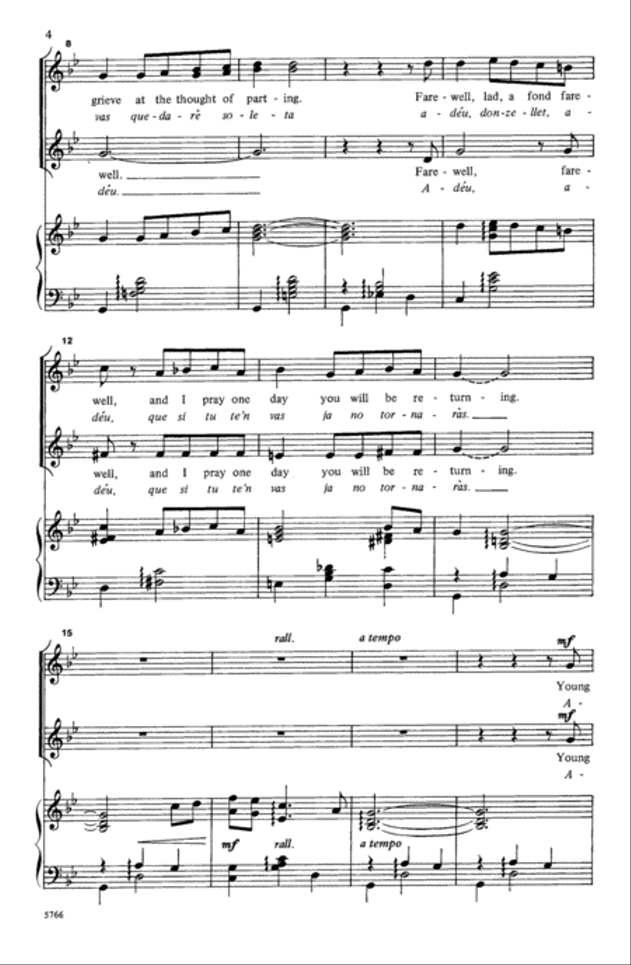 Farewell, Lad (Adéu Donzellet) Choir scores gallery preview page 3