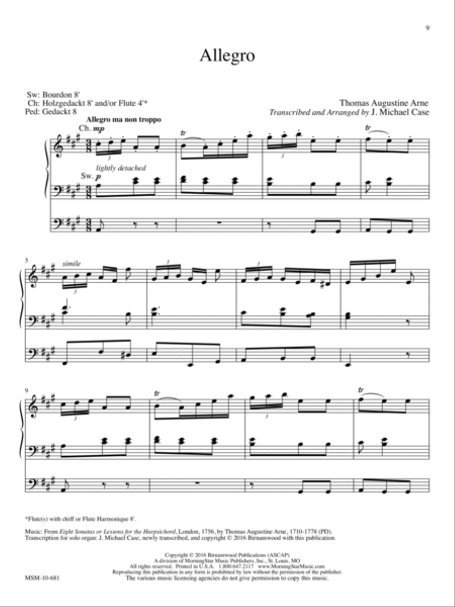 Allegro Allegro Organ scores gallery preview page 1