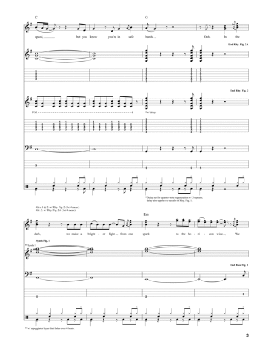 Driven By You Bass Voice scores gallery preview page 3