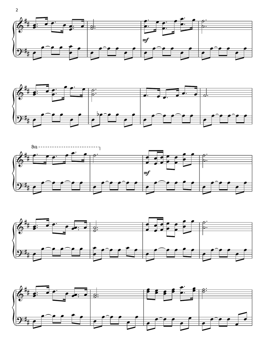 For The Beauty Of The Earth Piano Solo scores gallery preview page 2