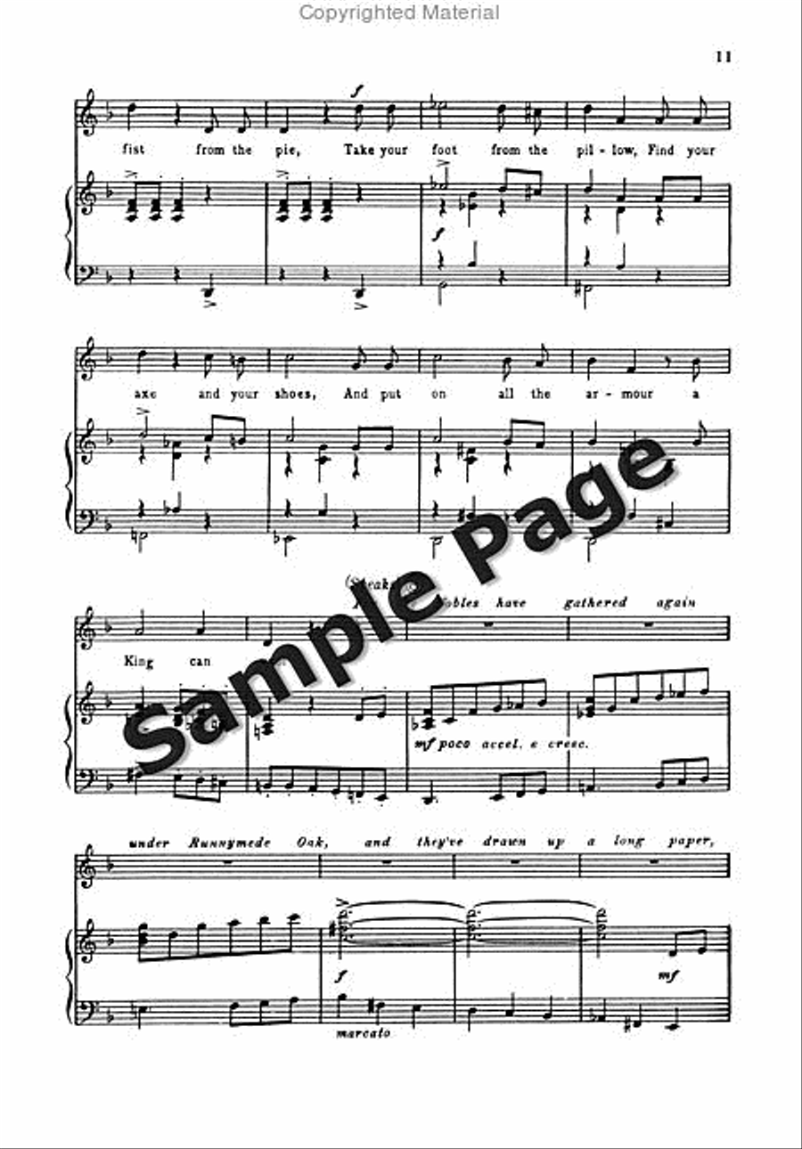 Ballad of Magna Carta 4-Part scores gallery preview page 12
