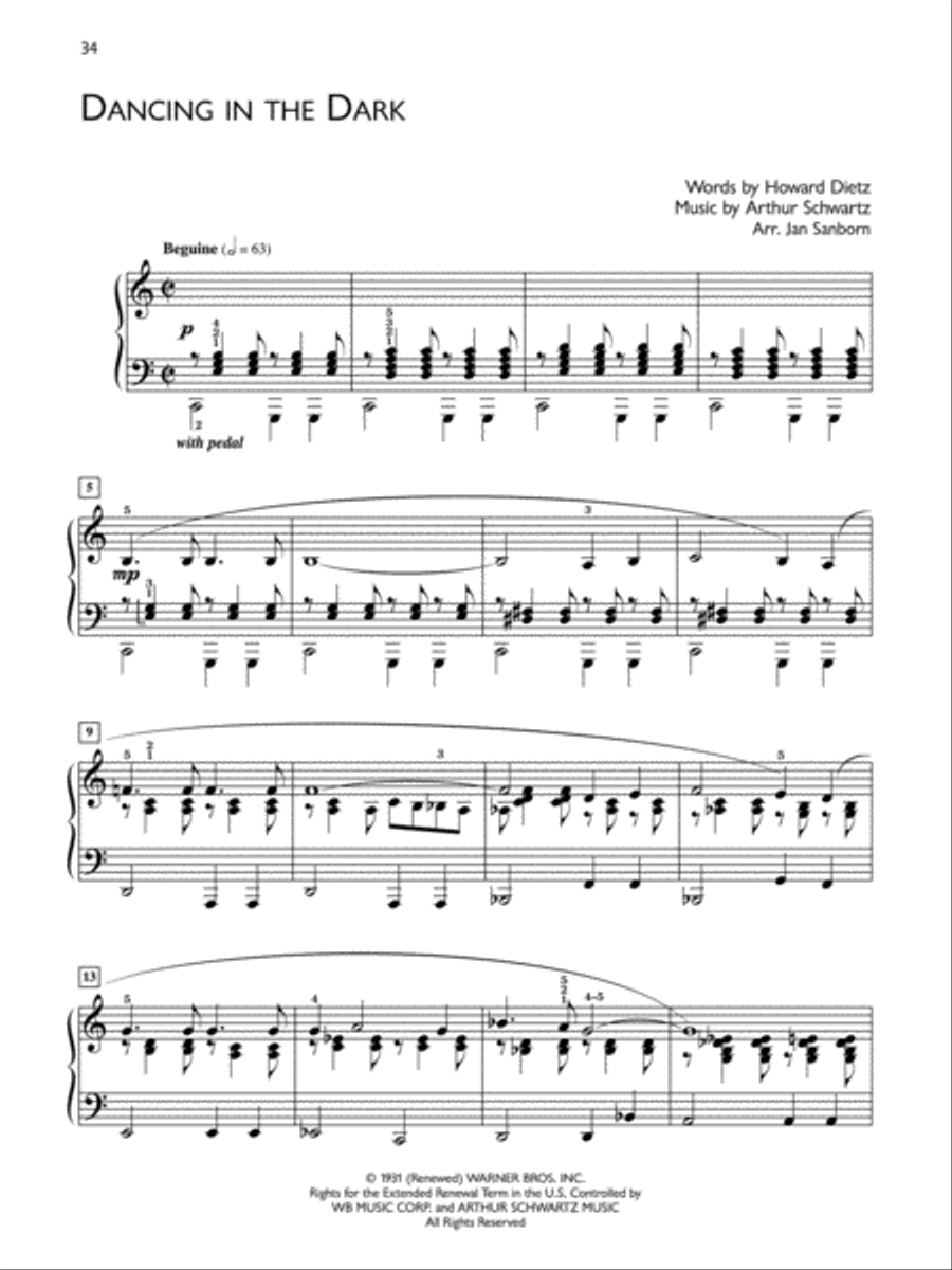 Popular Performer Standards Piano Solo scores gallery preview page 5
