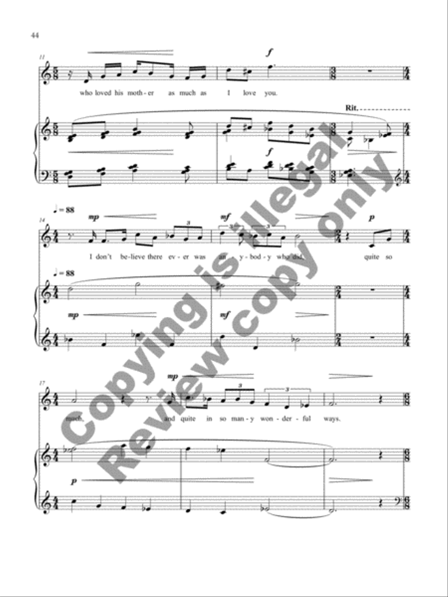 Letters from Edna Mezzo-Soprano Voice scores gallery preview page 18