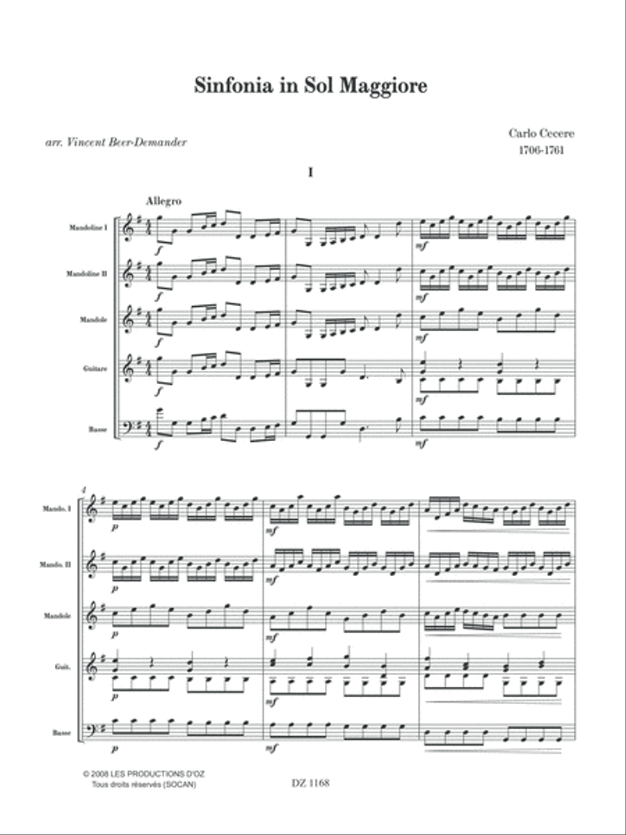 Sinfonia in Sol Maggiore Orchestra scores gallery preview page 3