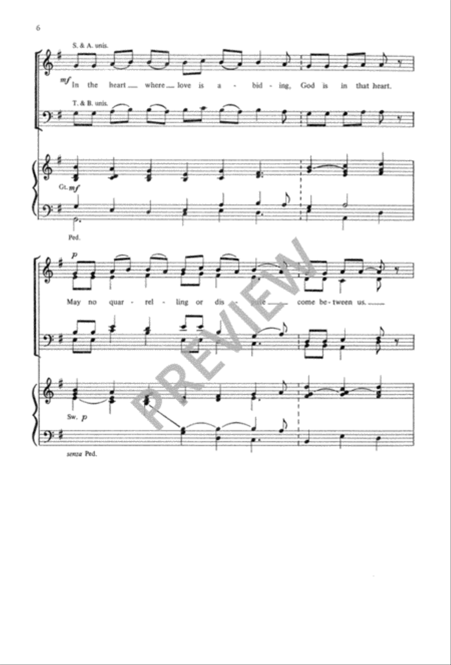 In the Heart Where Love Is Abiding 4-Part scores gallery preview page 7