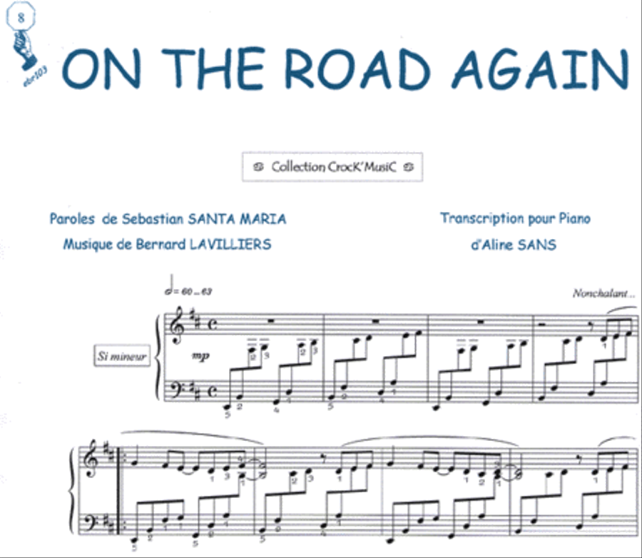On the road again (Collection CrocK'MusiC) Piano Solo scores gallery preview page 1